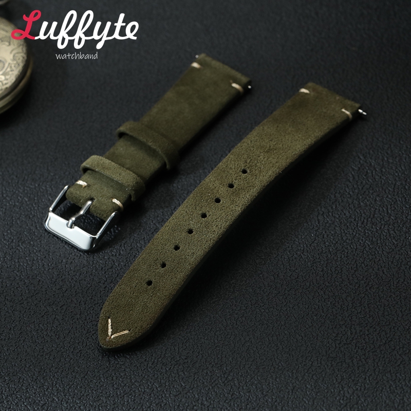 Suede Strap Watch - สายนาฬิกาหนังกลับวินเทจ ขนาด 18 มม. 20 มม.