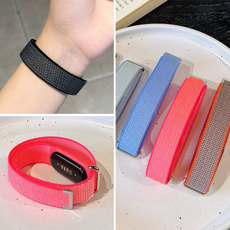 Sport Loop Velcro - สายนาฬิกาไนลอนถักแบบสปอร์ตสำหรับ Google สายเปลี่ยน Fitbit Air Loop