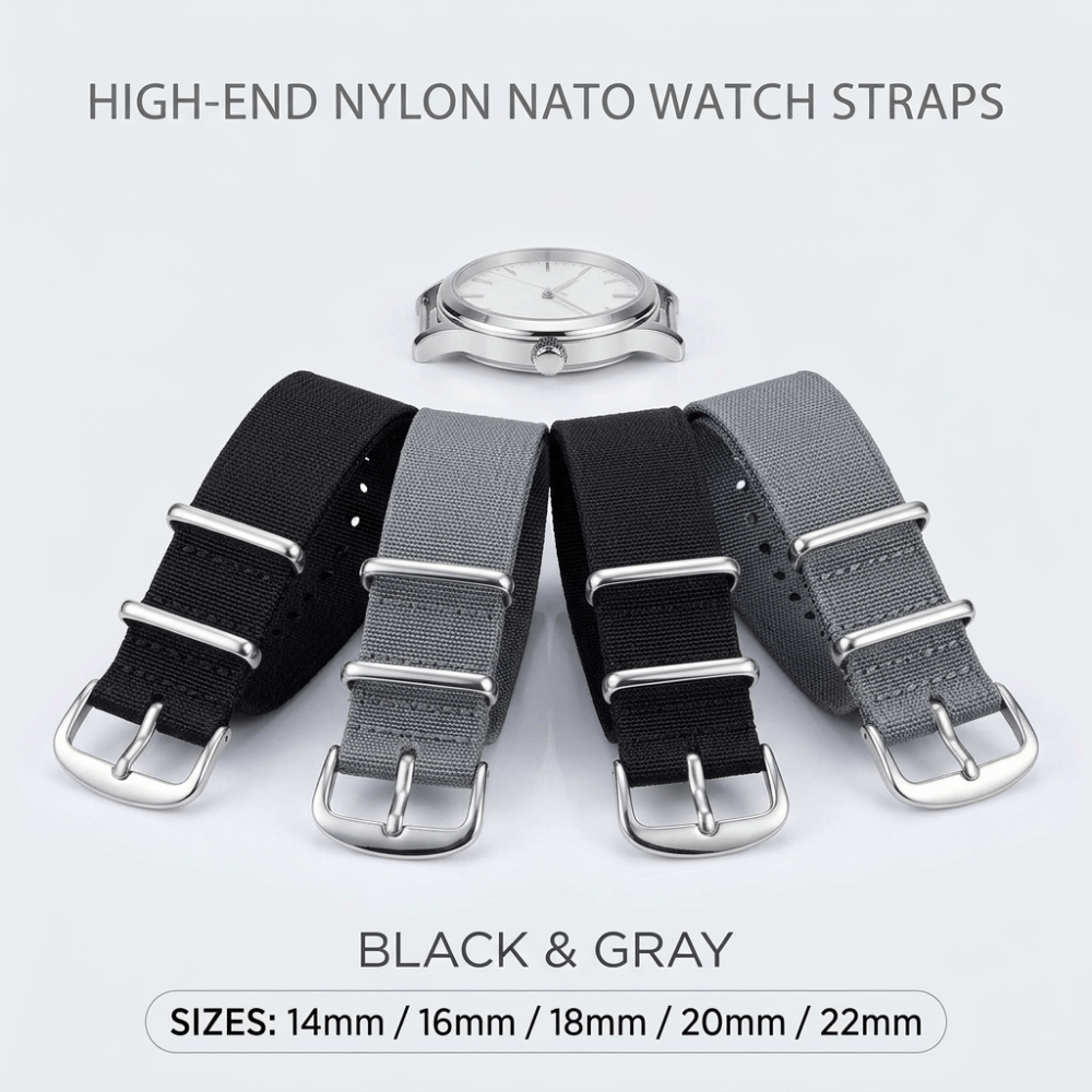 14/16/18/20/22 มม.สายนาฬิกา NA - Nato Strap Nylon บทวิจารณ์และราคา