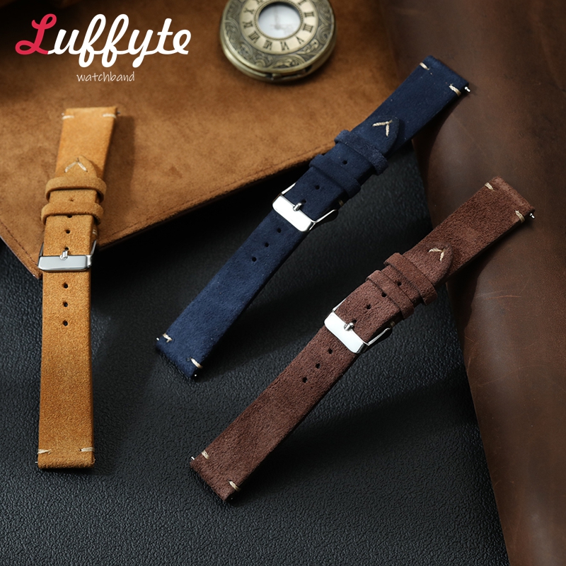 สายนาฬิกาหนังกลับวินเทจ ขนาด 1 - Suede Strap Watch บทวิจารณ์และราคา