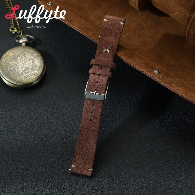 สายนาฬิกาหนังกลับวินเทจ ขนาด 1 - Suede Strap Watch บทวิจารณ์และราคา