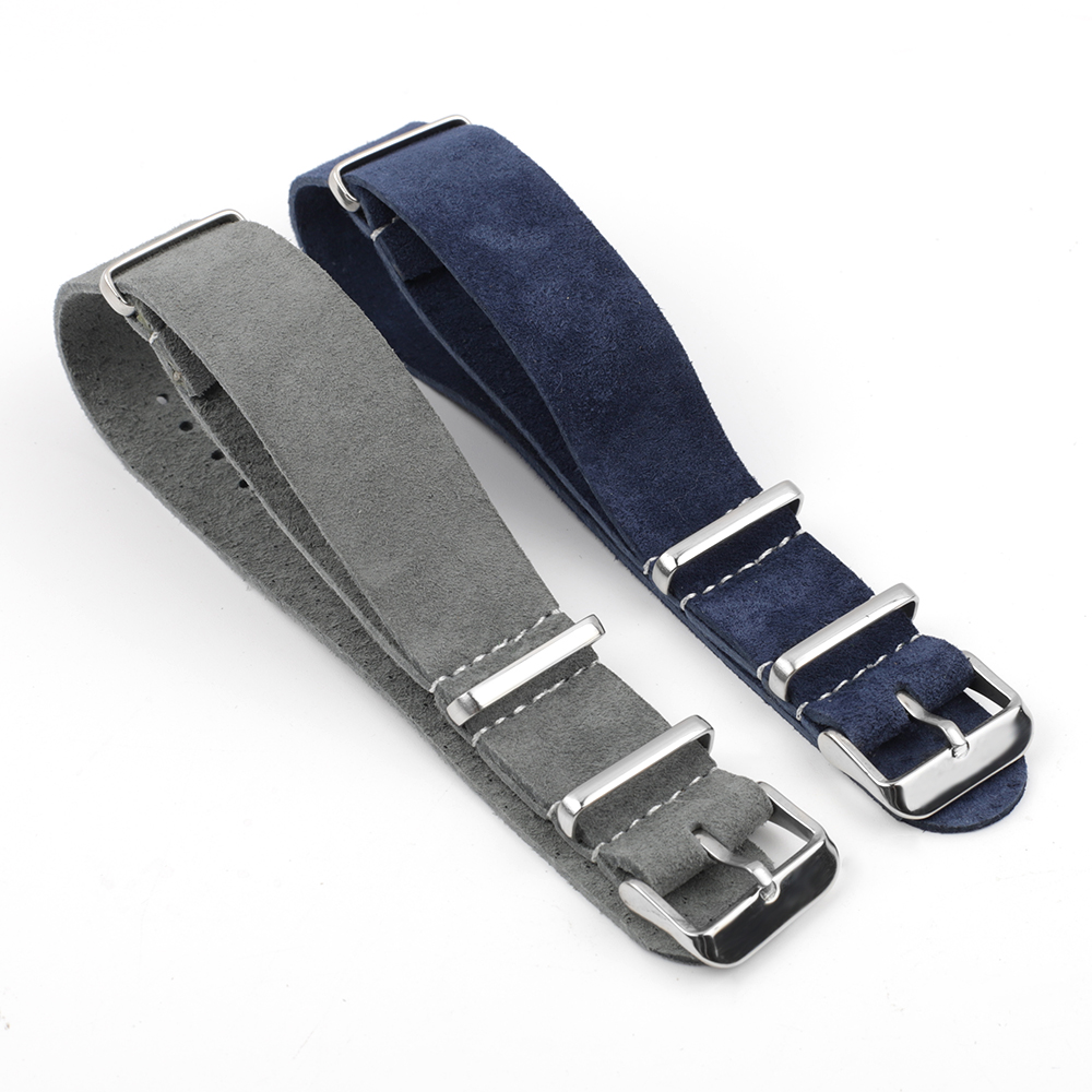หนังนิ่มนุ่มสายนาฬิกายาว 18 มม - Suede Strap Watch บทวิจารณ์และราคา