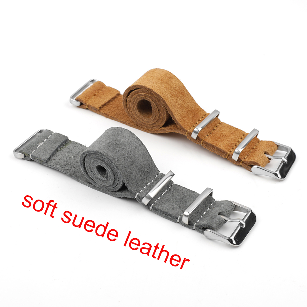 หนังนิ่มนุ่มสายนาฬิกายาว 18 มม - Suede Strap Watch บทวิจารณ์และราคา