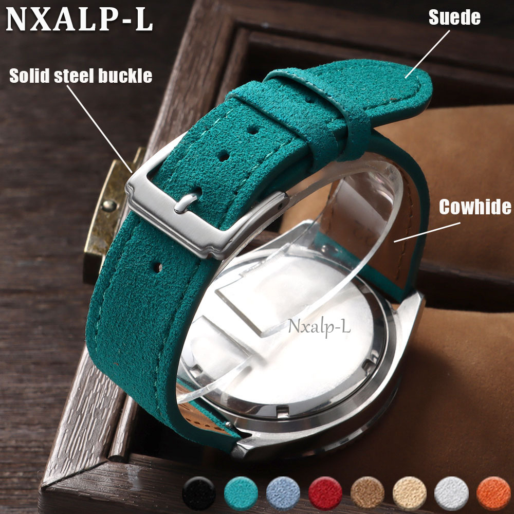 สายนาฬิกาหนังวัวแท้แบบทนทาน ขน - Suede Strap Watch บทวิจารณ์และราคา