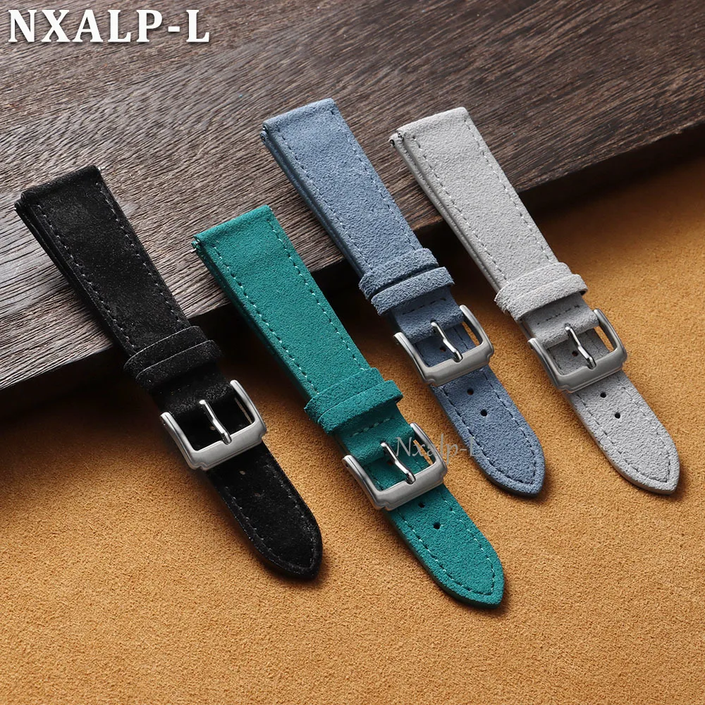 สายนาฬิกาหนังวัวแท้แบบทนทาน ขน - Suede Strap Watch บทวิจารณ์และราคา