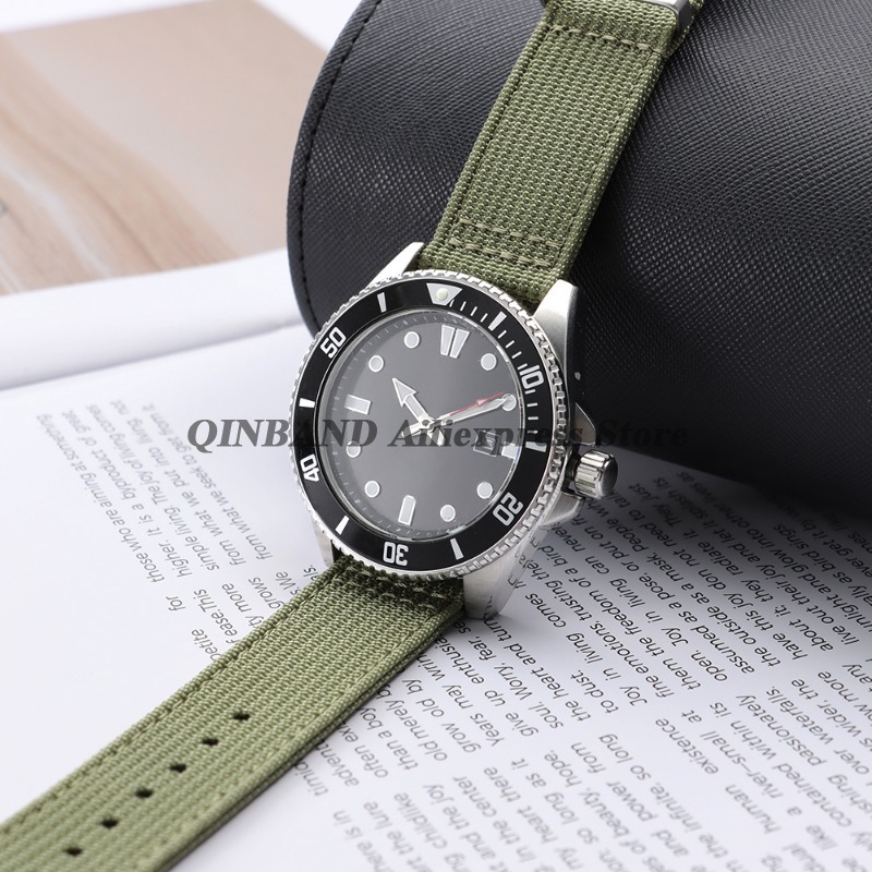 สายรัดข้อมือแบบปลดเร็วขนาด 20  - Canvas Strap Watch บทวิจารณ์และราคา