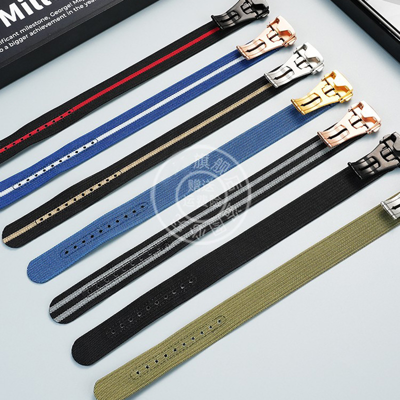 ออกแบบใหม่แบบบูรณาการผ้าใบสายน - Nato Strap Nylon บทวิจารณ์และราคา