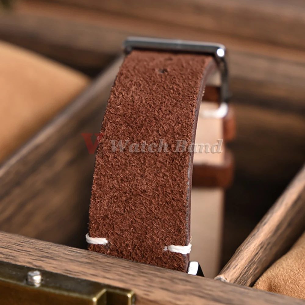 14mm 16mm 18mm สายรัดข้อมือ QU - Suede Strap Watch บทวิจารณ์และราคา