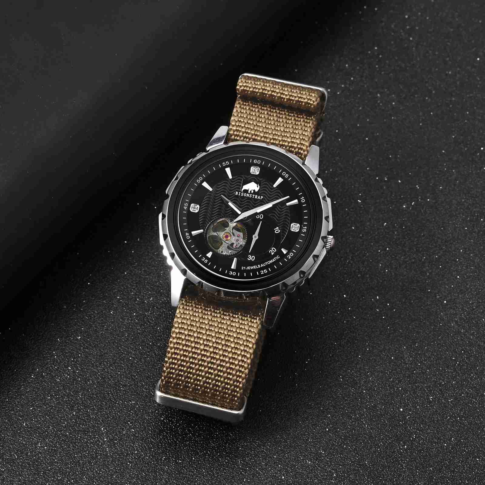 BISONSTRAP นาฬิกาผู้ชาย 18 มม. - Nato Strap Nylon บทวิจารณ์และราคา