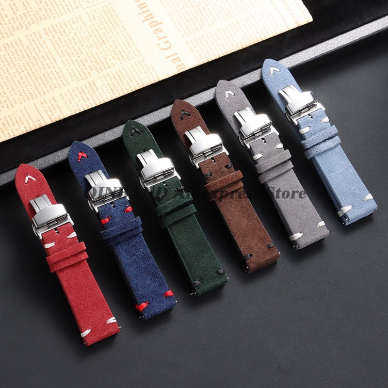 สายนาฬิกาหนังวัวแบบนิ่มขนาด 18 - Suede Strap Watch บทวิจารณ์และราคา