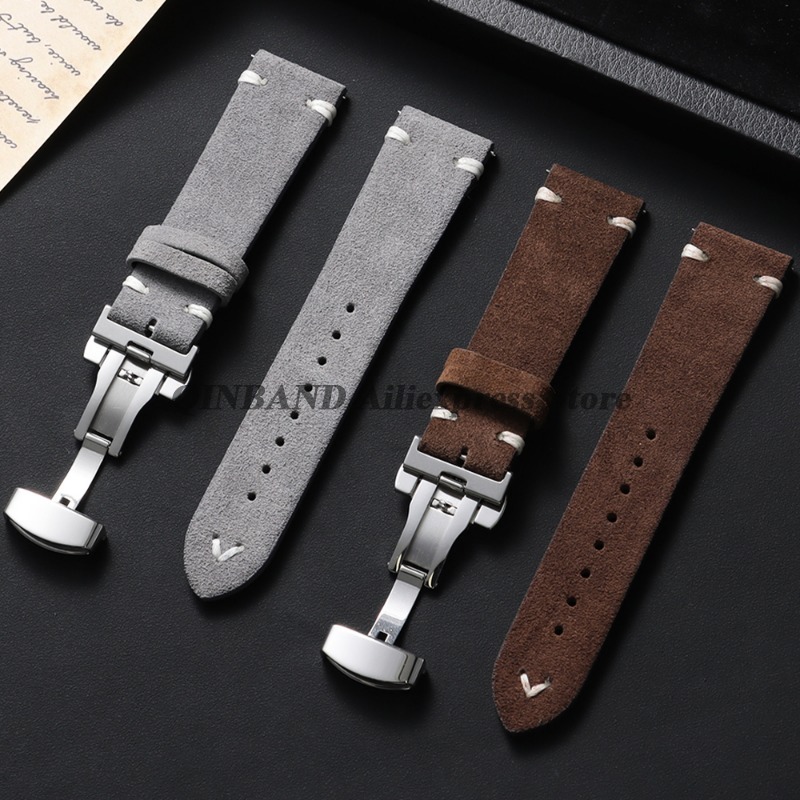 สายนาฬิกาหนังวัวแบบนิ่มขนาด 18 - Suede Strap Watch บทวิจารณ์และราคา