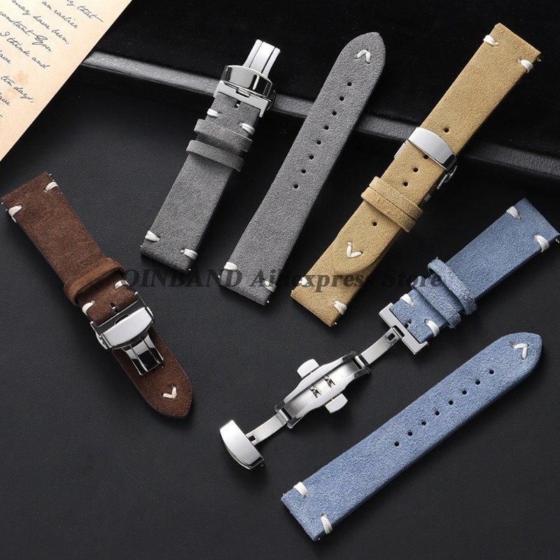 สายนาฬิกาหนังวัวแบบนิ่มขนาด 18 - Suede Strap Watch บทวิจารณ์และราคา