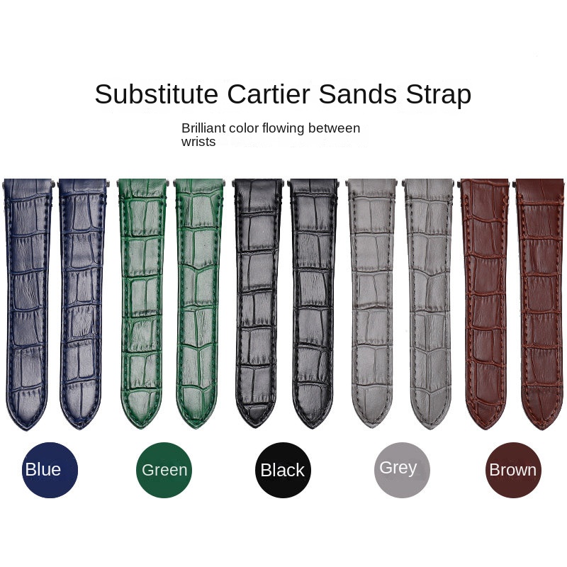 21 มม. 19 มม. สายนาฬิกาหนังวัว - Cartier Watch Santos บทวิจารณ์และราคา