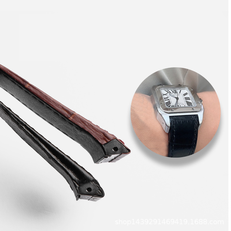 สายนาฬิกาหนังแท้คุณภาพสูงสำหรั - Cartier Watch Santos บทวิจารณ์และราคา