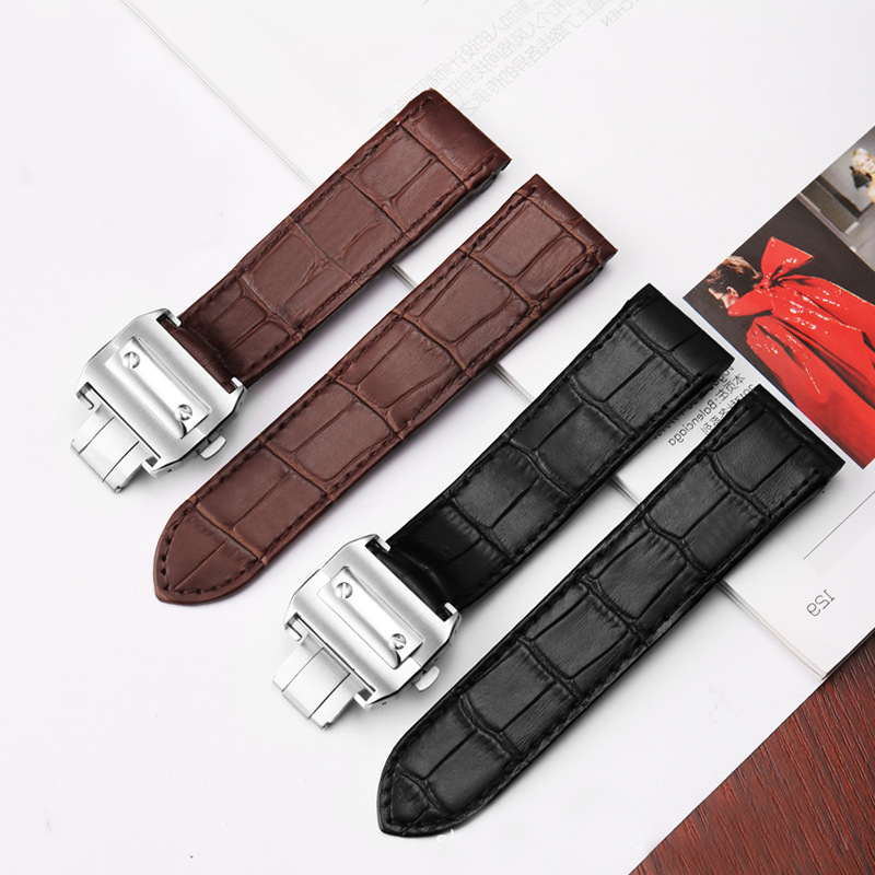 สายนาฬิกาหนังแท้คุณภาพสูงสำหรั - Cartier Watch Santos บทวิจารณ์และราคา