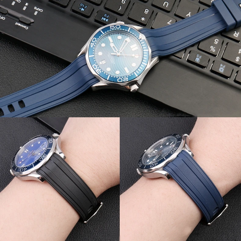 20 มม.ยางซิลิโคนนาฬิกาสําหรับ  - Omega Watch Speedmaster บทวิจารณ์และราคา